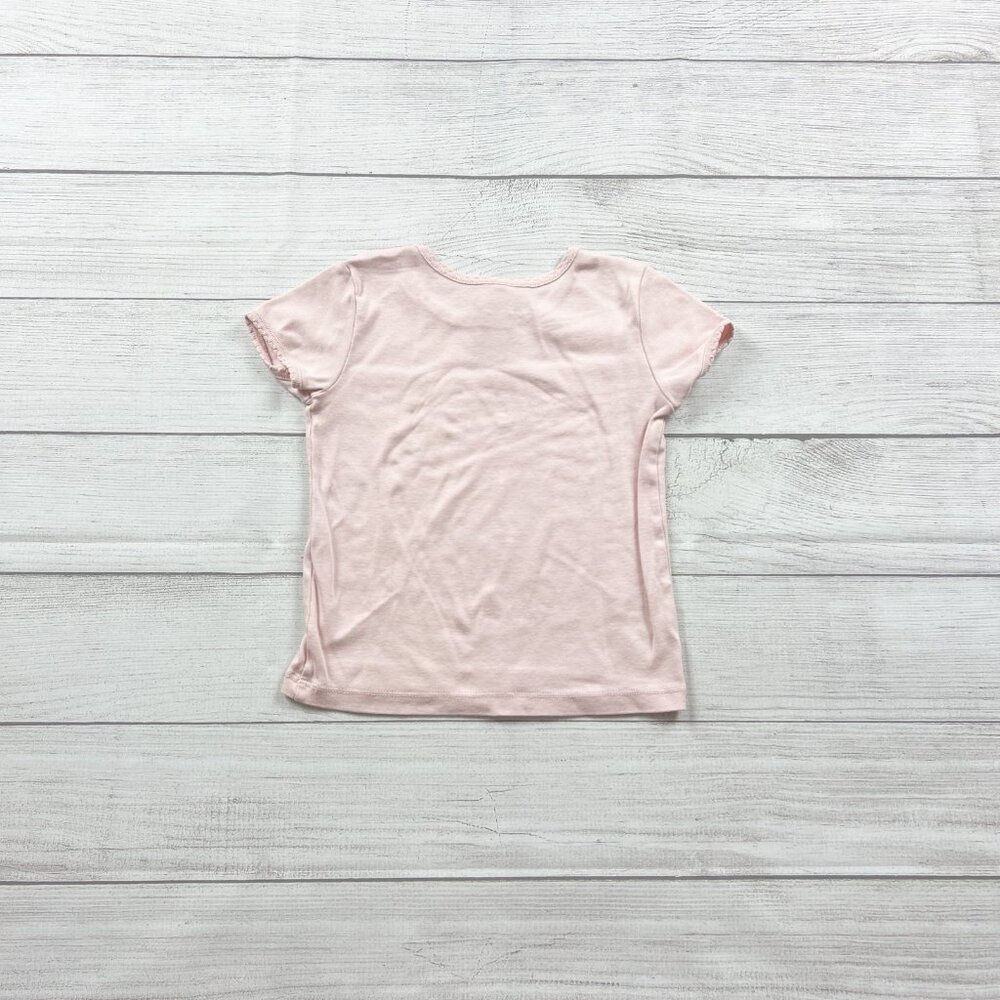 Hanna Andersson Girls Pink Short Sleeve T-Shirt Pima Cotton Tee 5 - Picture 3 of 3